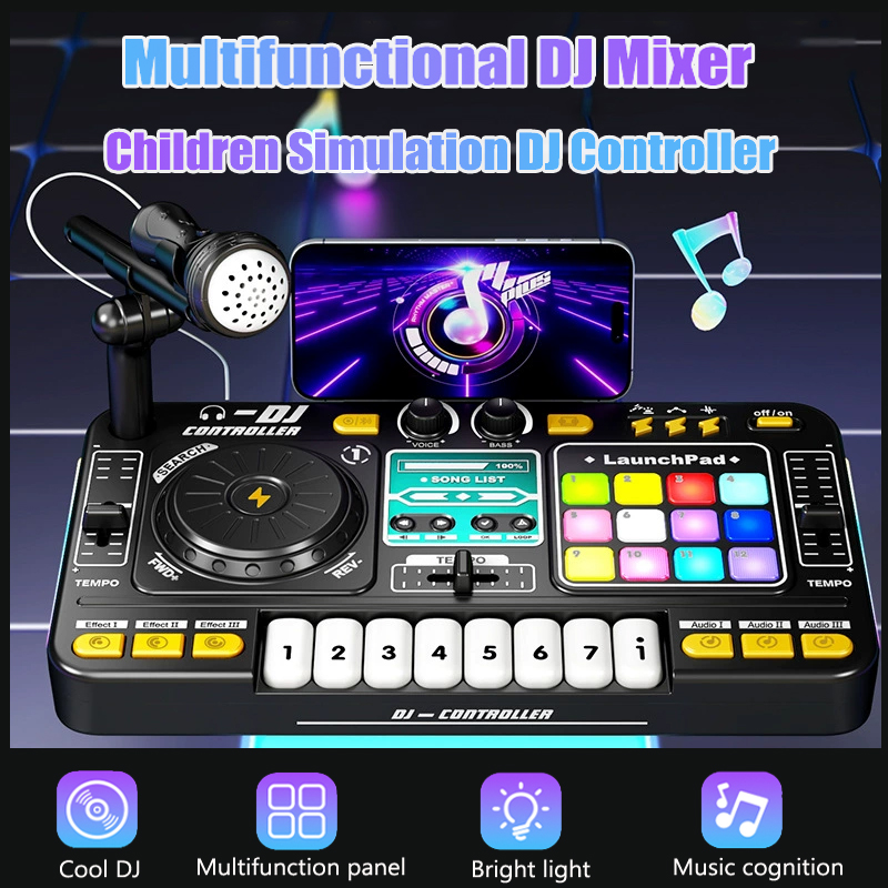 Audio Music Dj - متعددة الوظائف DJ خلاط الأطفال محاكاة