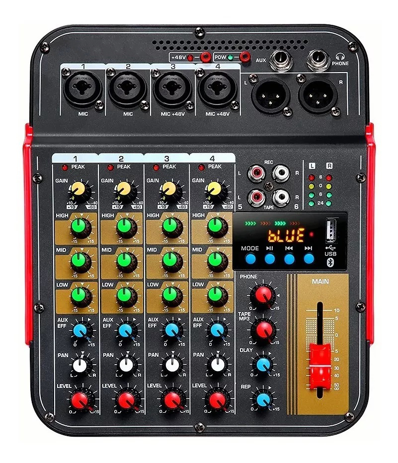 خلاط صوت مع بلوتوث و ريفير ، 4 - مراجعة Audio Music Dj وسعره