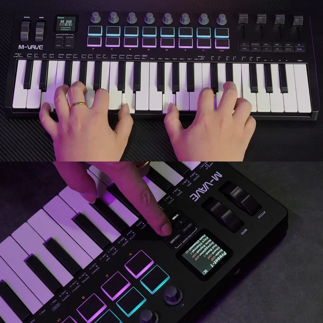 لوحة مفاتيح M-VAVE SMK-37 Pro، - مراجعة Midi Controller Pad وسعره