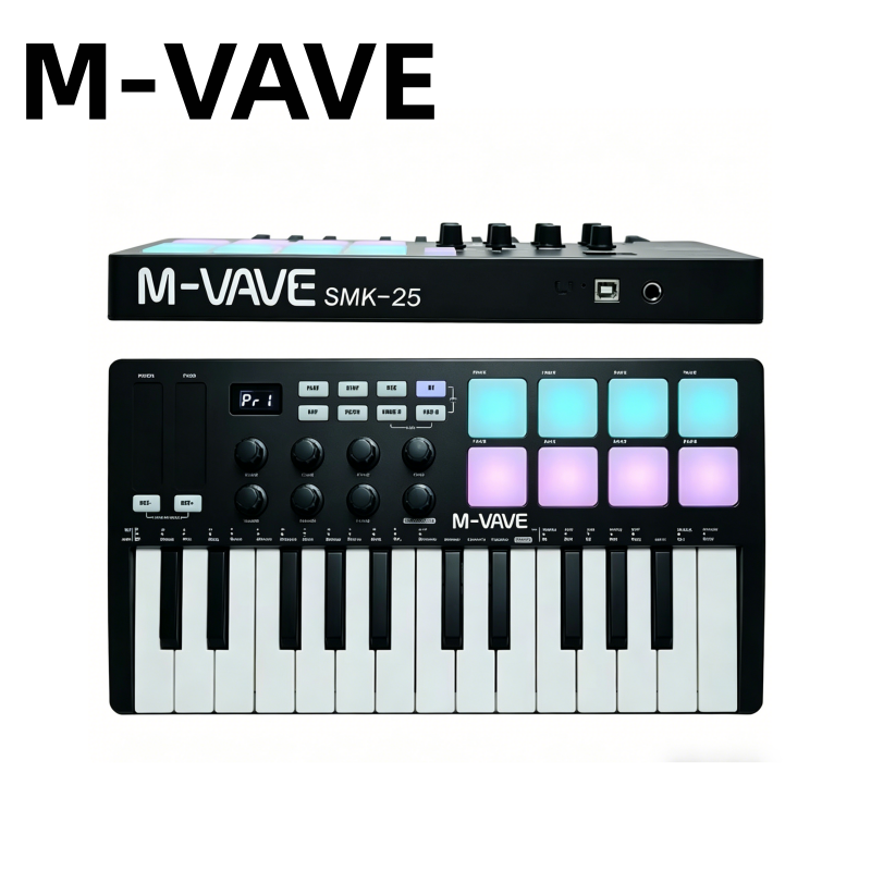 لوحة مفاتيح ميدي محمولة M-VAVE - مراجعة Midi Controller Pad وسعره