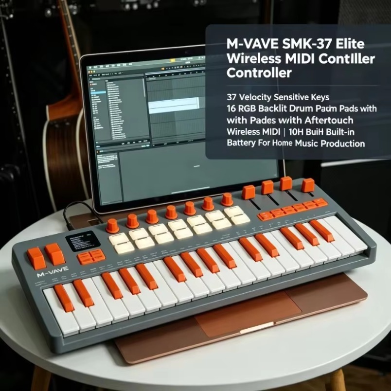 لوحة مفاتيح MIDI M-VAVE SMK-37 - مراجعة Midi Controller Pad وسعره